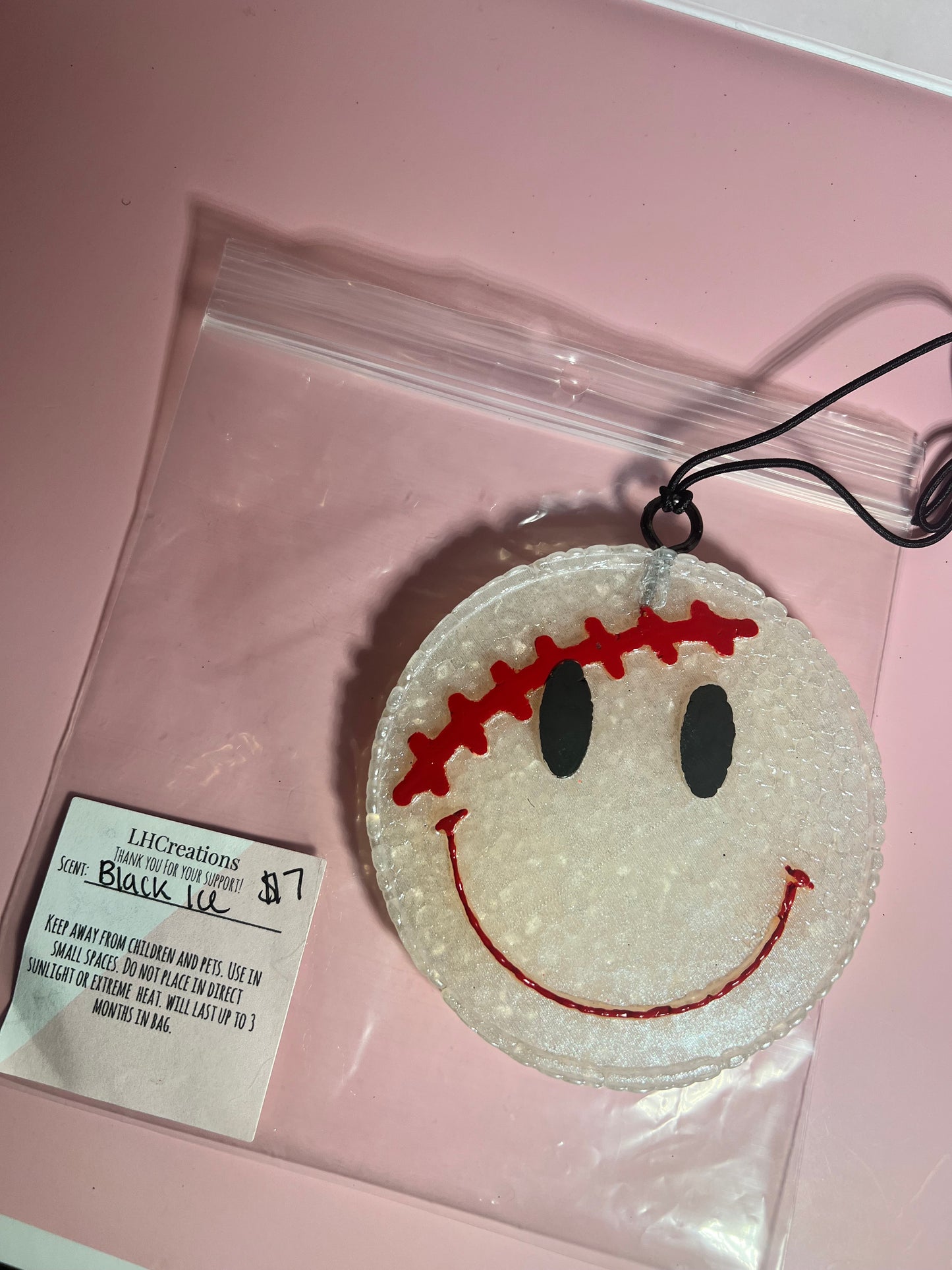 Baseball smiley freshie