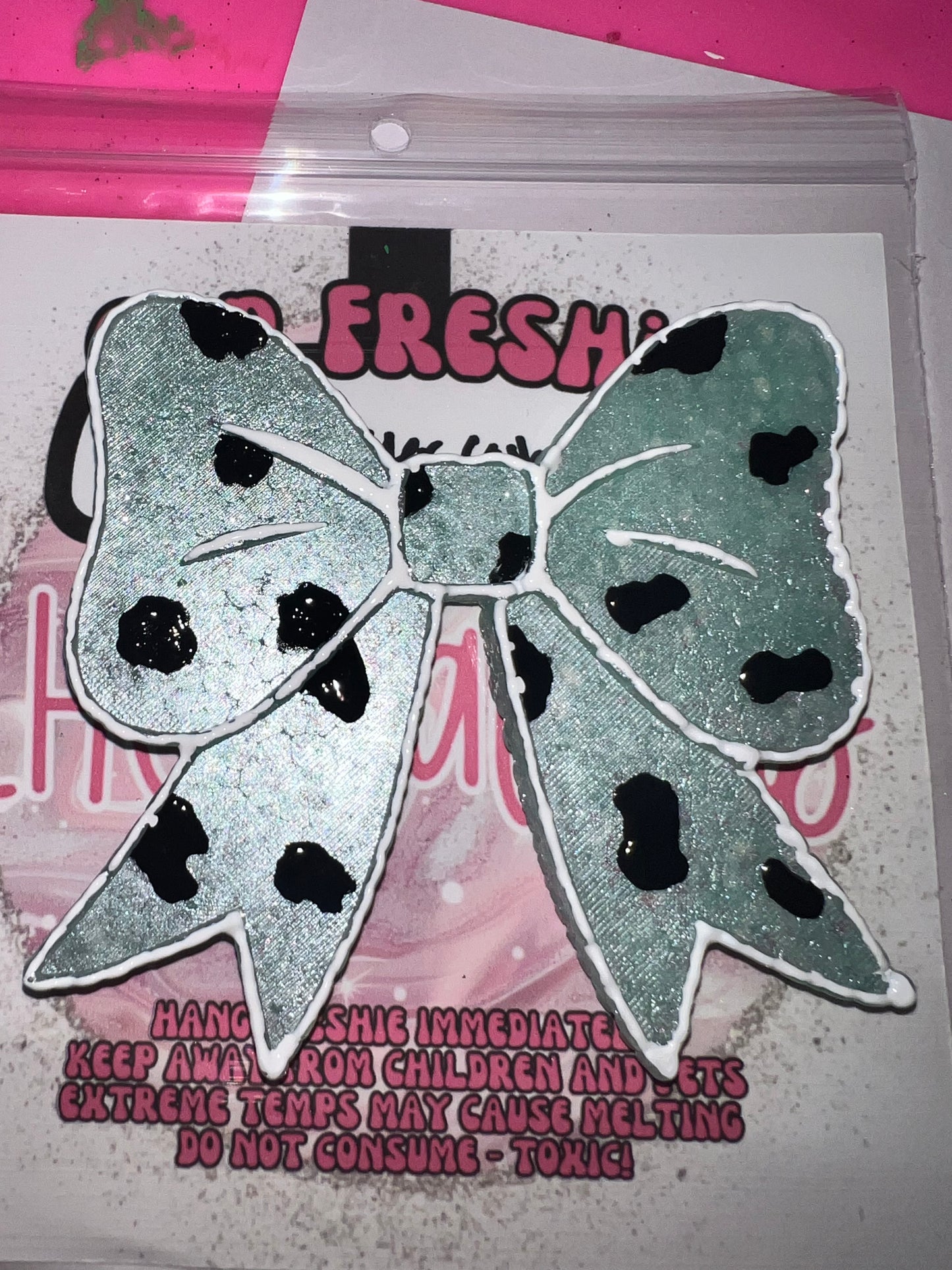 Cow Print Bow