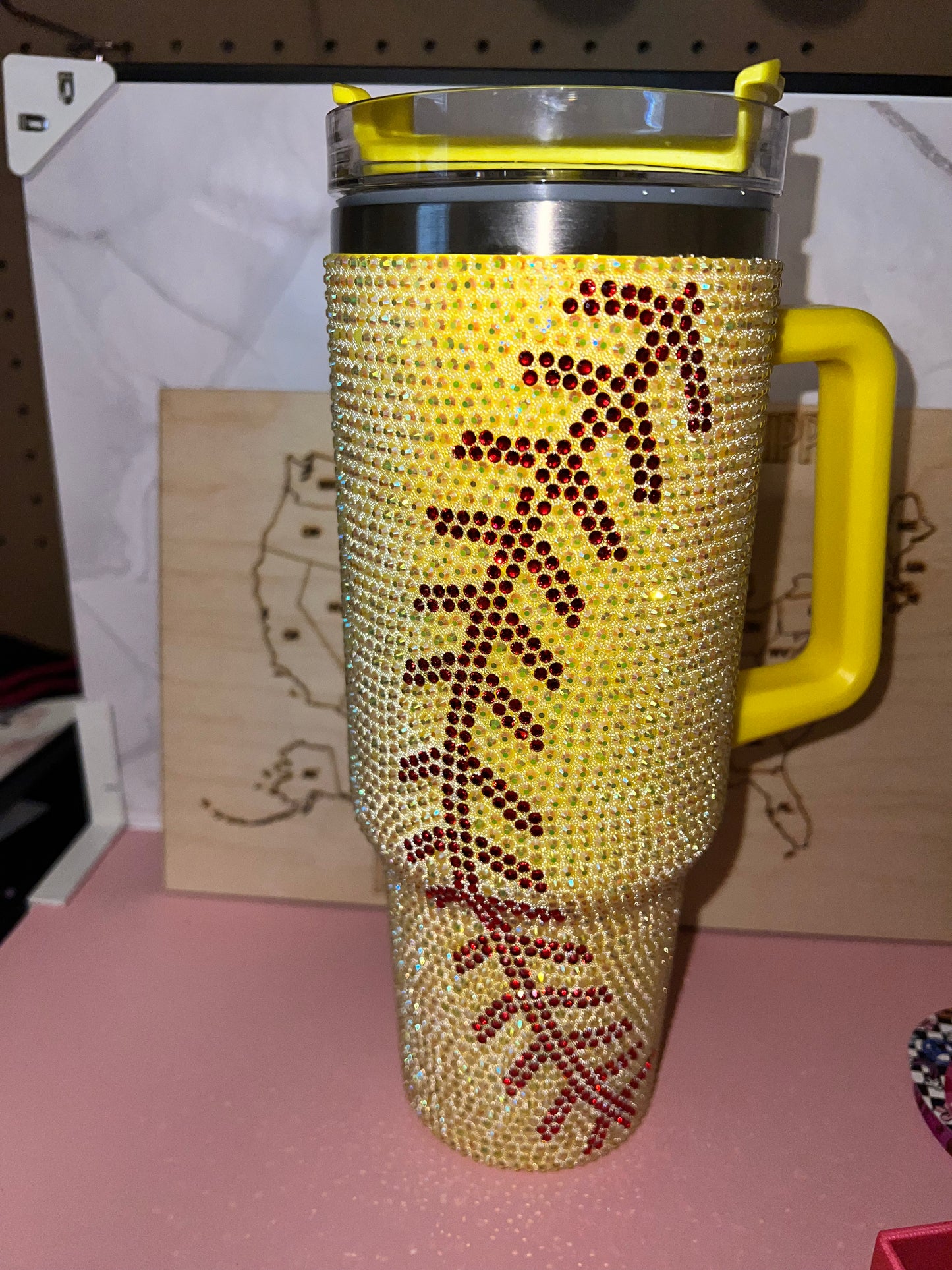 40oz Stainless Steel Softball Tumbler