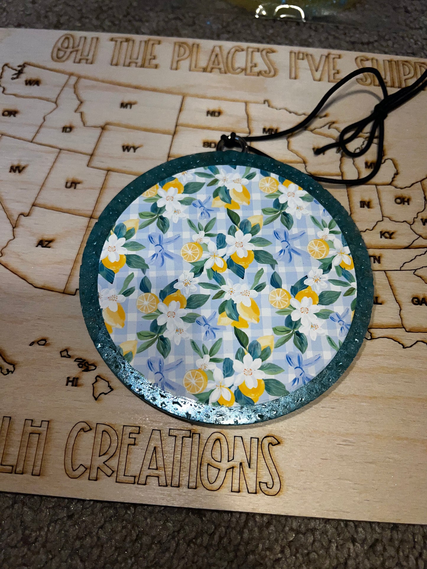 Lemon Floral Freshie