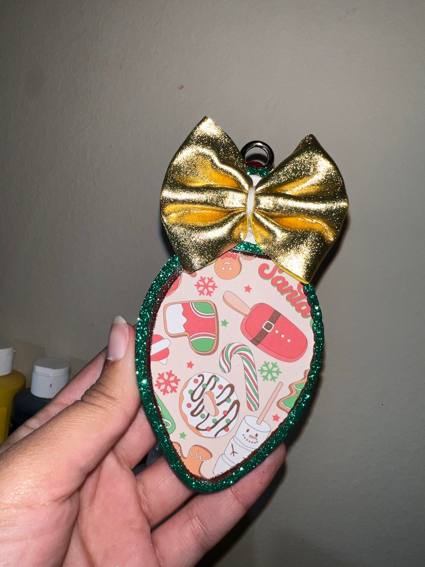 Christmas Lightbuld Freshie w/Bow