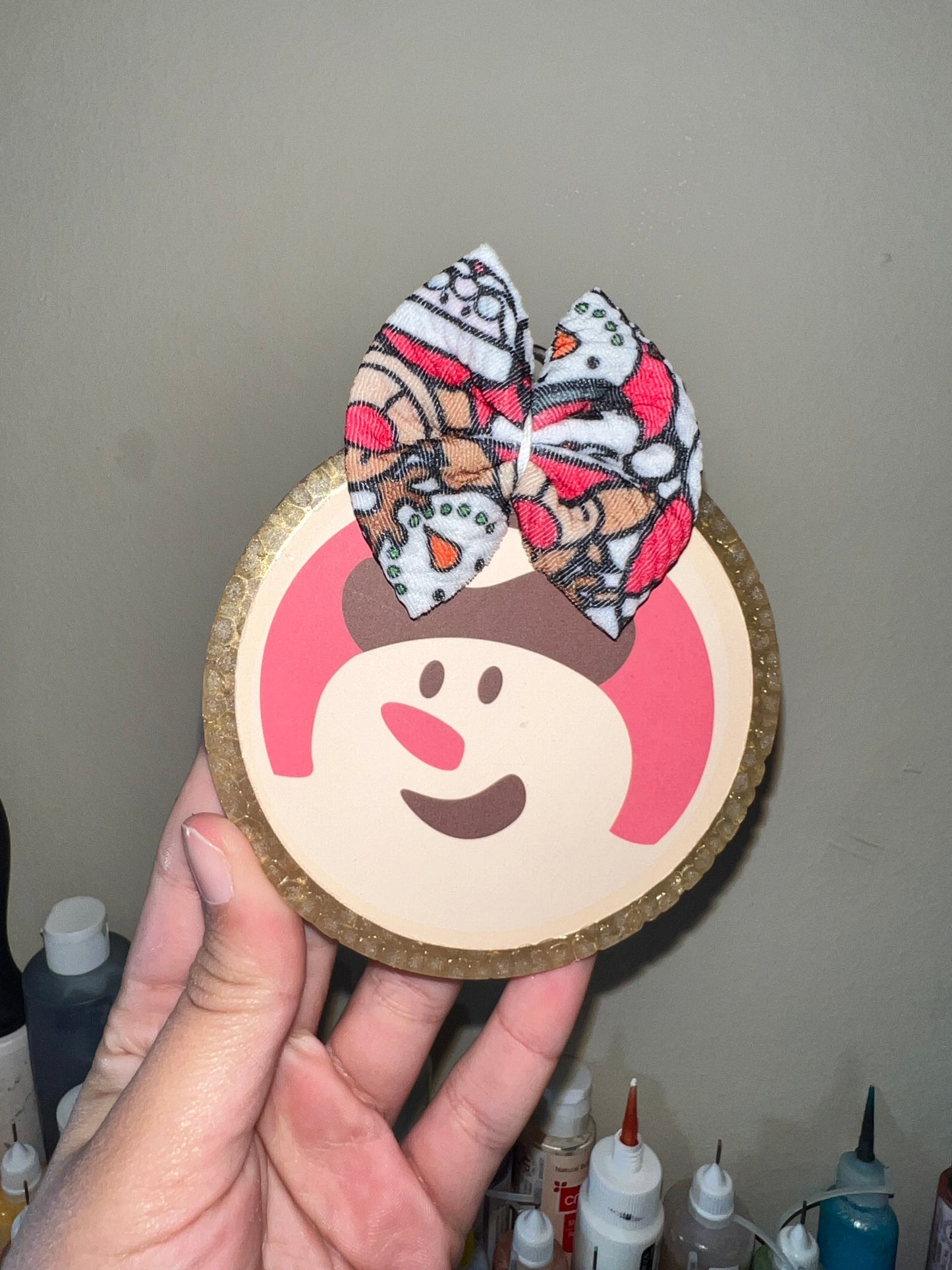 Snowman Cookie w/ Bow