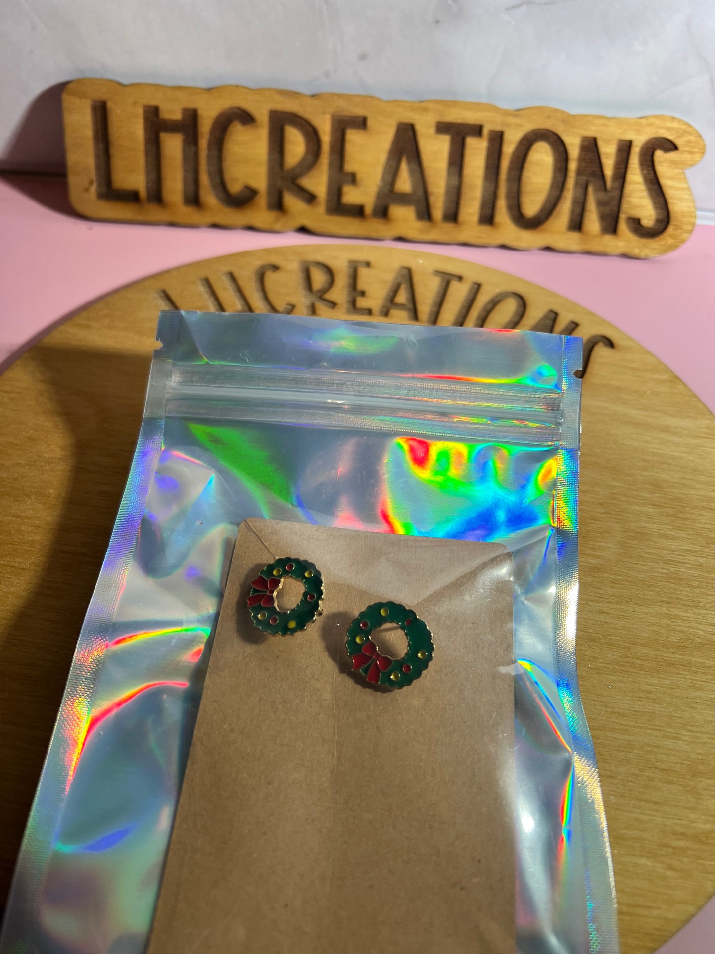 Christmas Wreath Earrings