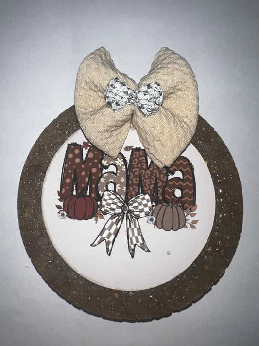Mama Fall Bow Freshie