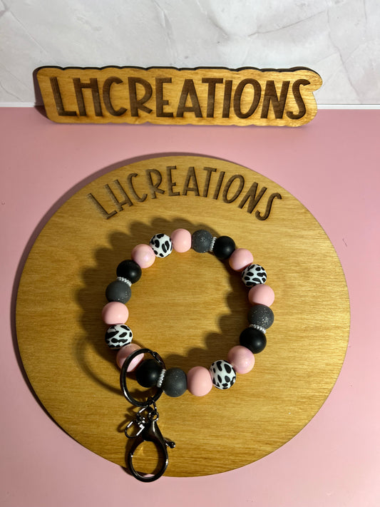 Pink Cow Wristlet