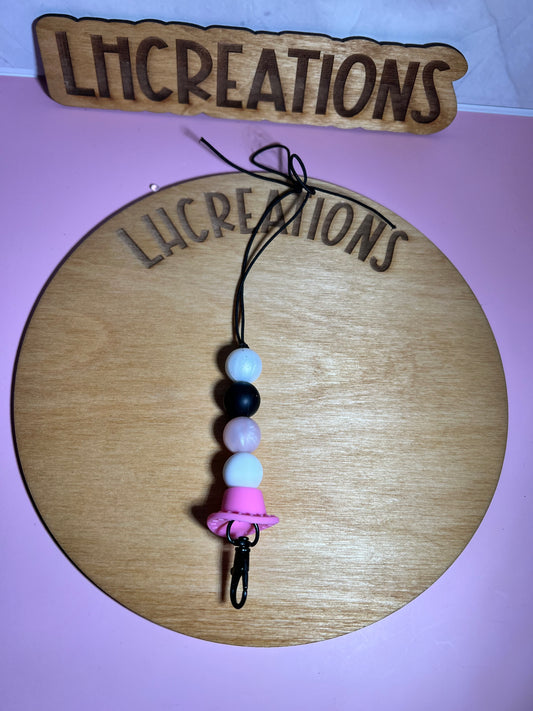 Pink cowgirl freshie hanger