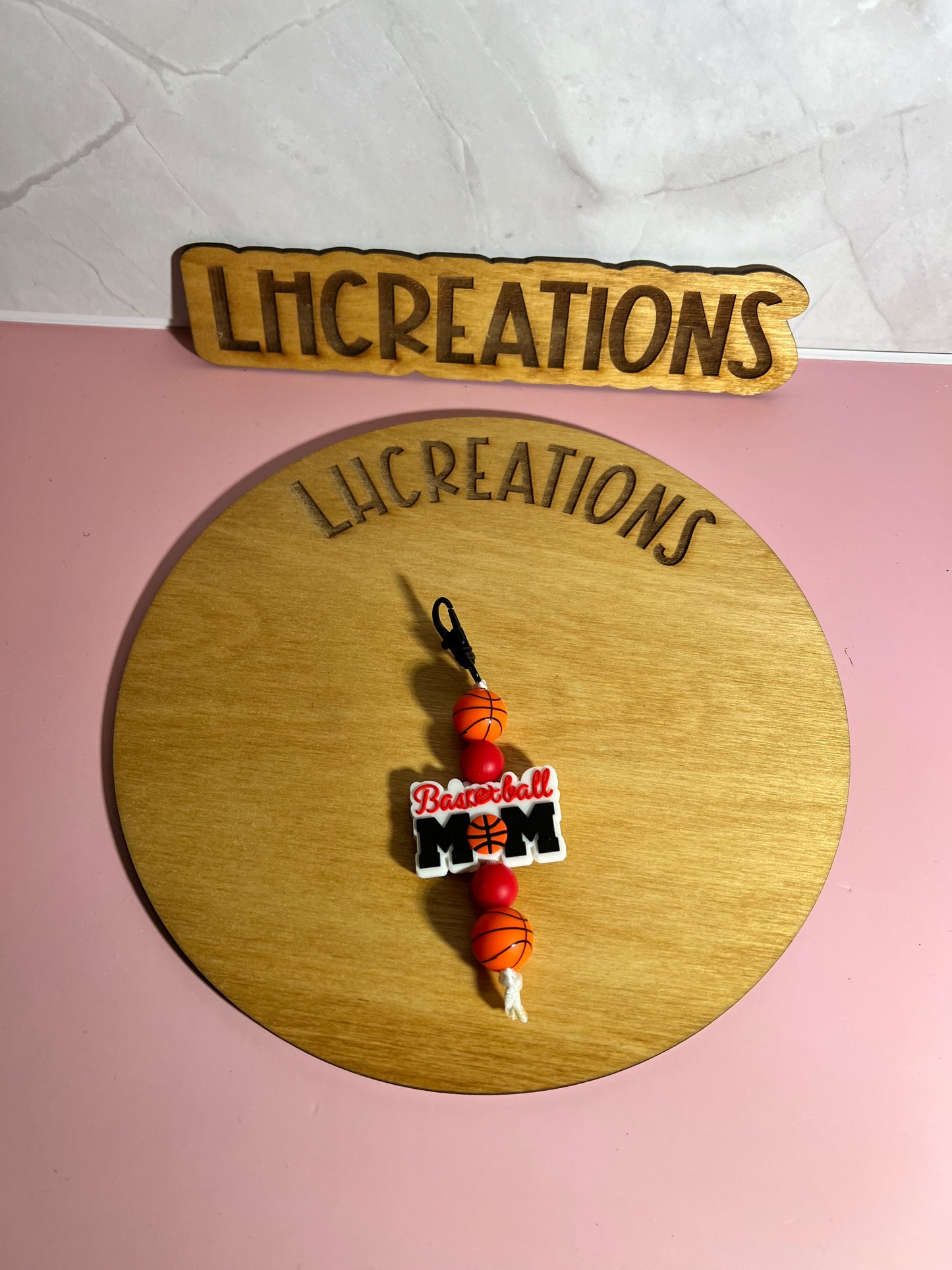 Basketball mom keychain
