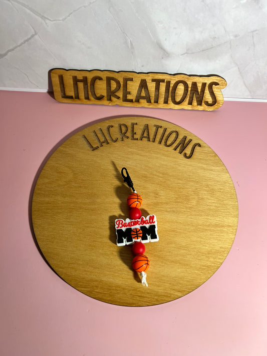 Basketball mom keychain