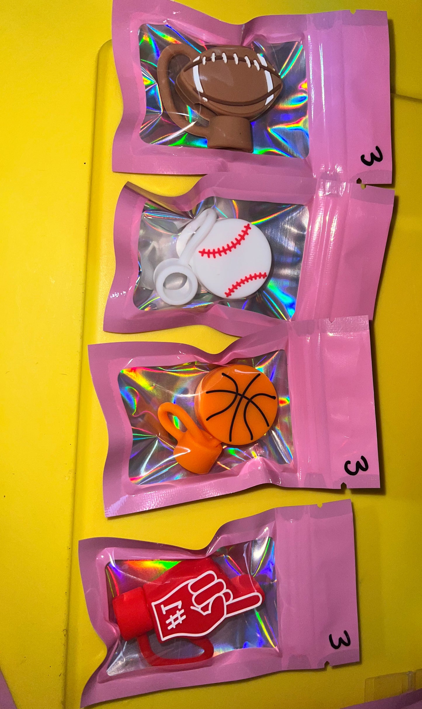 Sports Straw Toppers