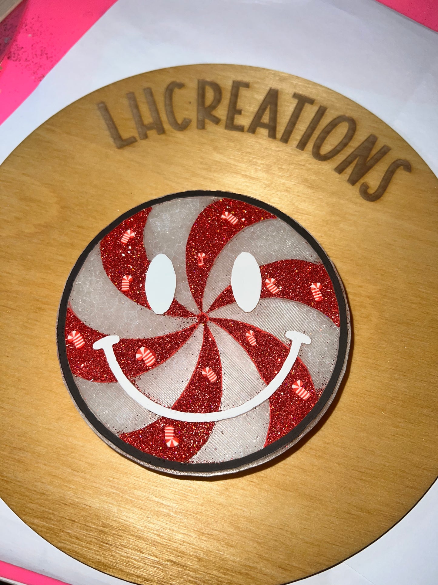 Candy Cane Swirl Smiley