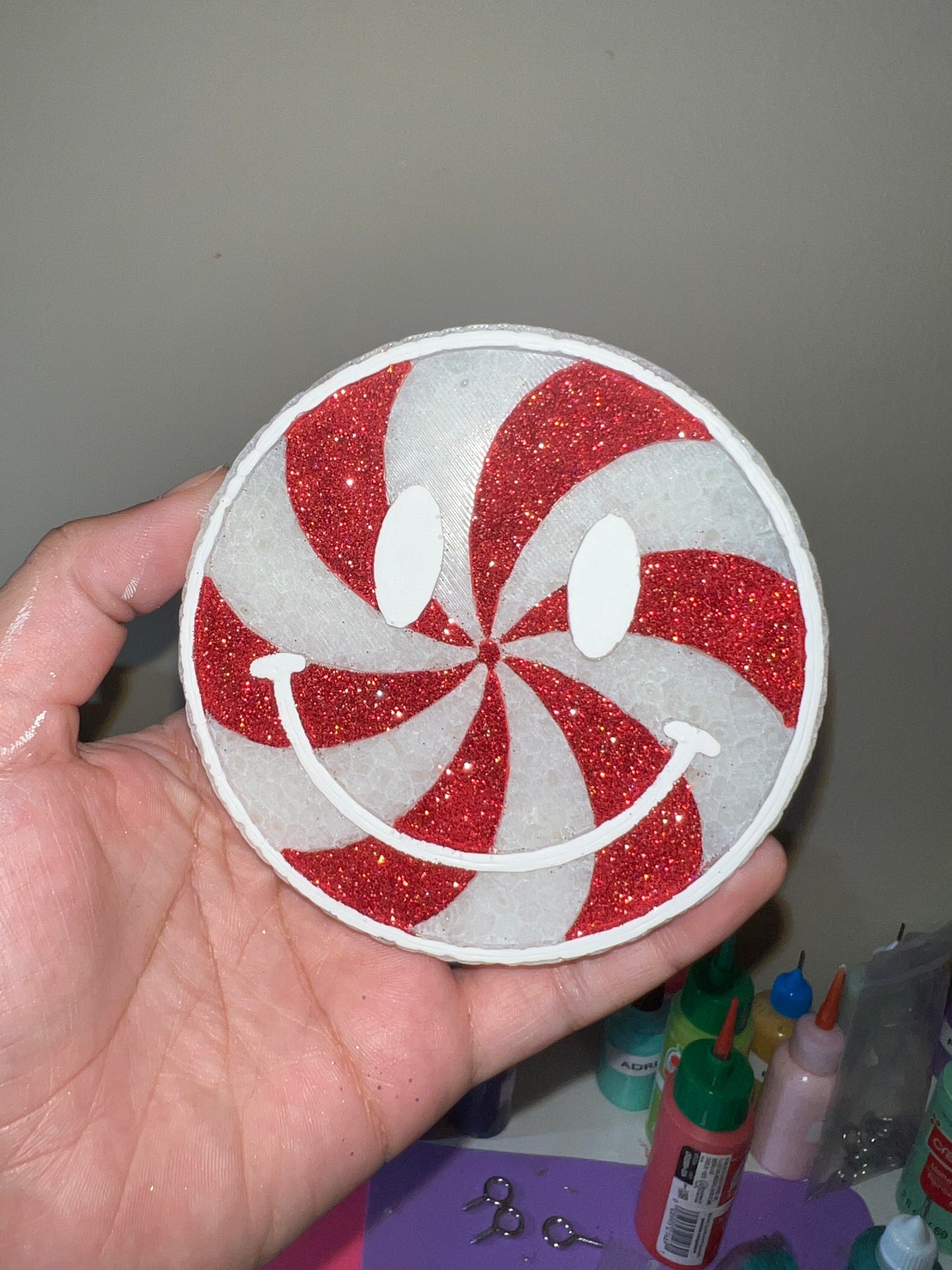 Candy Cane Swirl Smiley