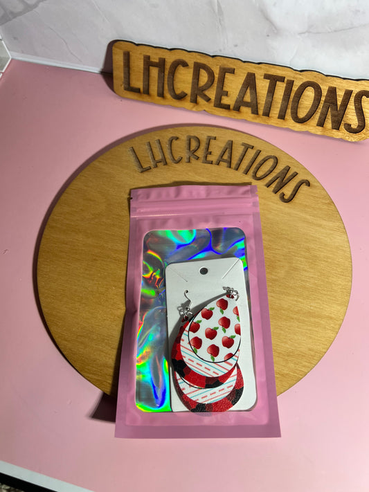 Apple teacher earrings