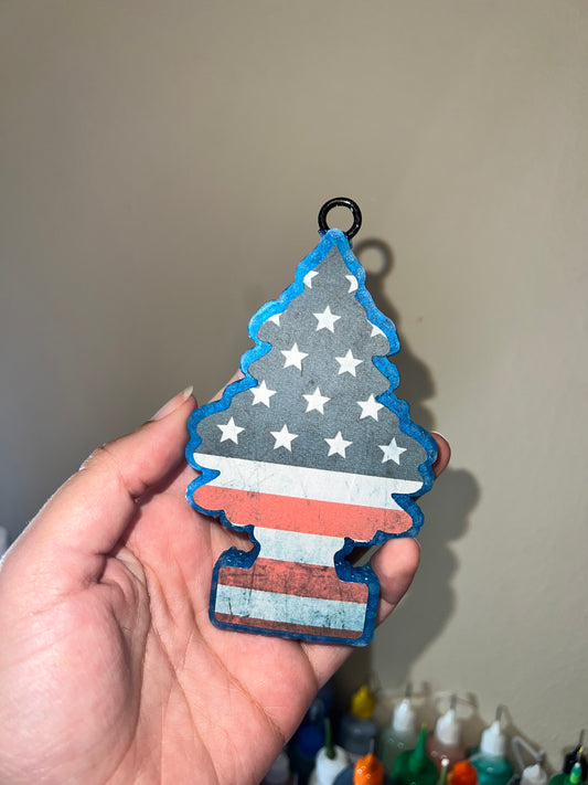 American flag tree