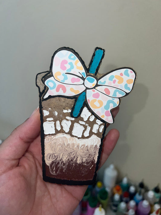 Leopard Bow Iced Coffee