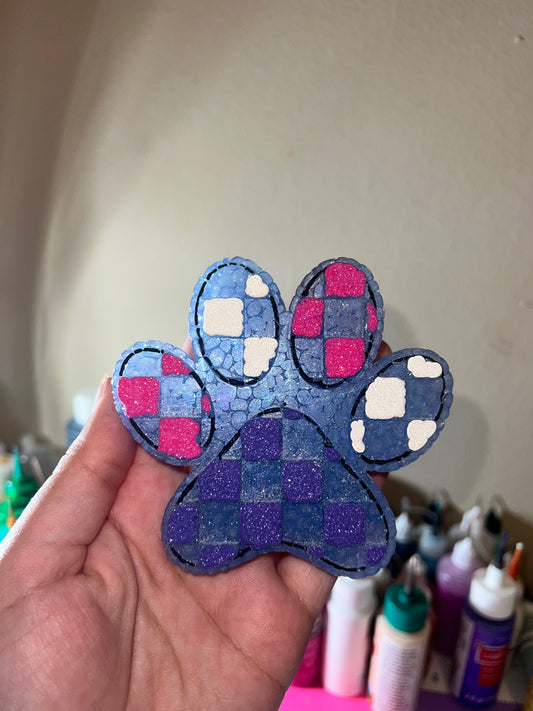 Checkered Paw Print
