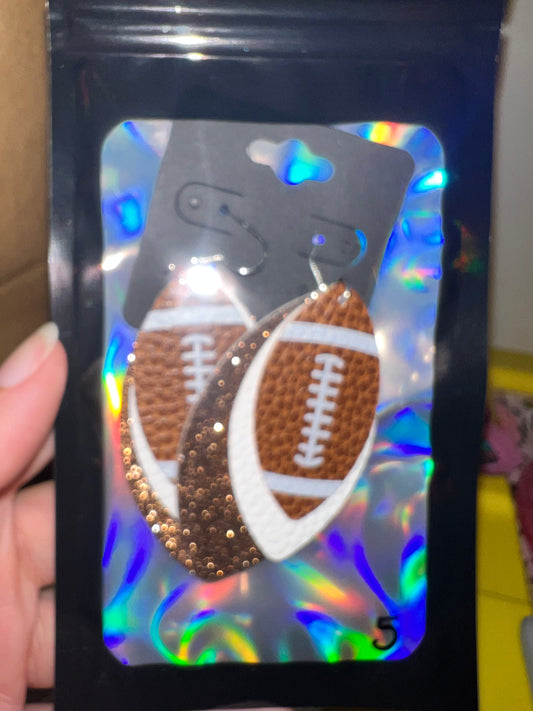 Layered Football Earrings