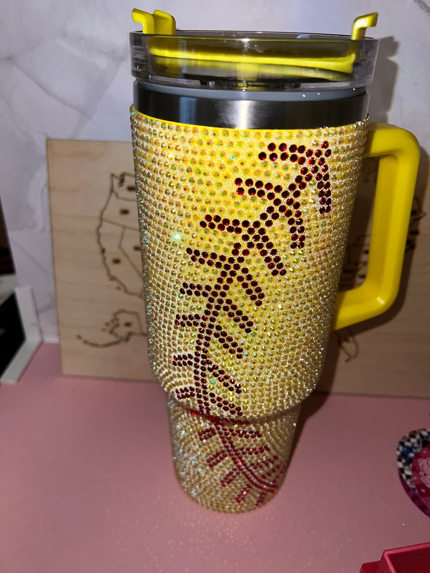 40oz Stainless Steel Softball Tumbler