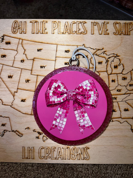 Pink Sequin Bow