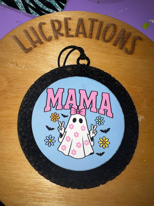 Mama peace sign ghost