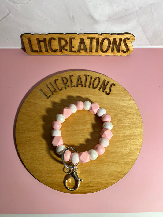 Pink pearl wristlet