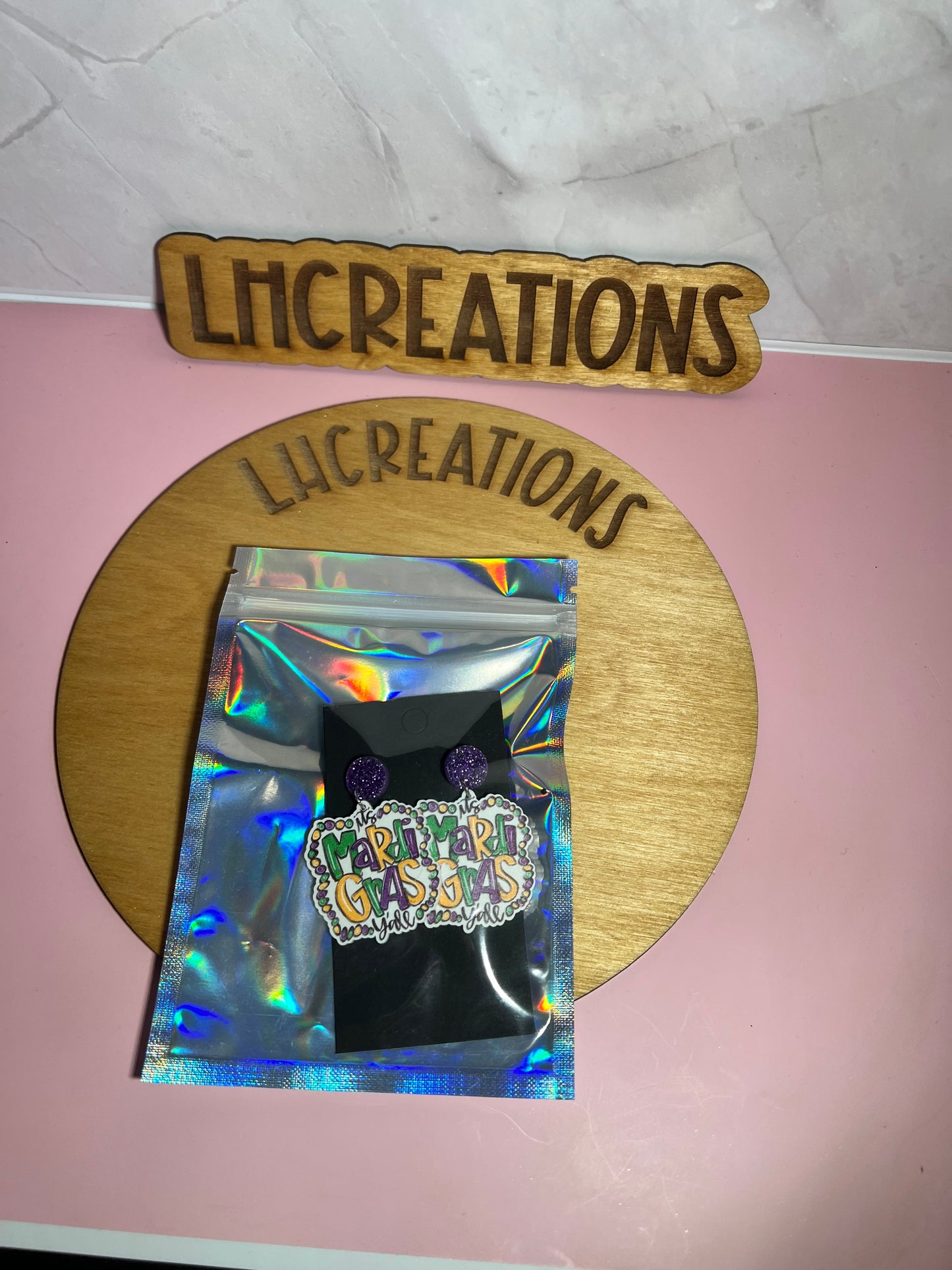 Mardi Gras Earrings