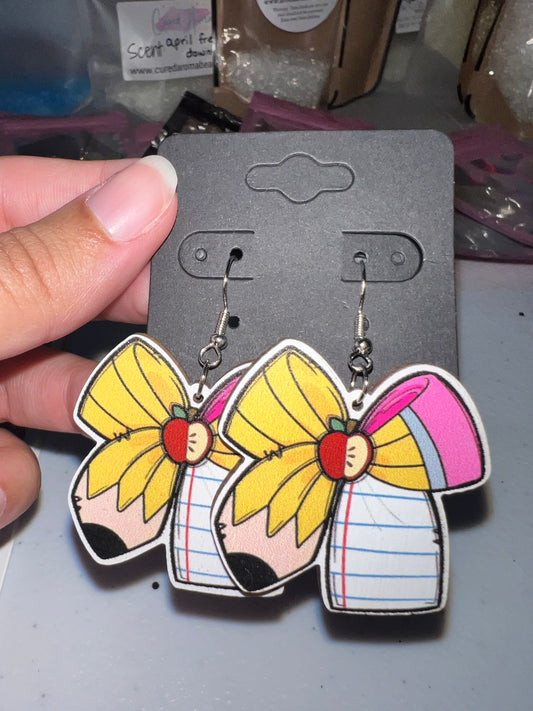 Pencil Bow Earrings