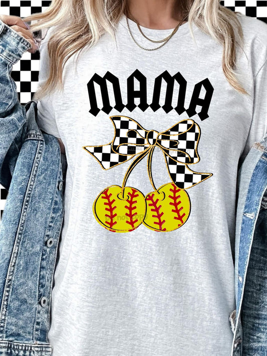 Mama Softball Cherries Shirt