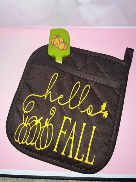 Hello Fall Potholder Set